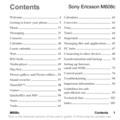 Sony Ericsson M608c User Manual