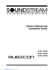 Soundstream Rubicon RUB1.1600D User Manual