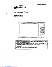 Sunbeam SMW1150 Owner's Manual