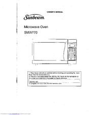 Sunbeam SMW770 Owner's Manual