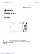 Sunbeam SMW910 Owner's Manual