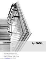Bosch B36BT830NS Installation Instructions Manual