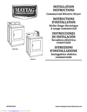 Maytag MDE17CSBGW Installation Instructions Manual