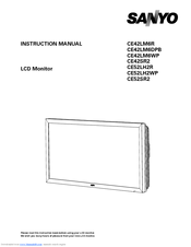 Sanyo CE52SR2 - 16:9 Instruction Manual