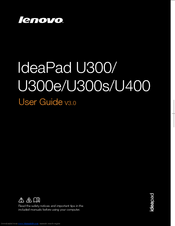 Lenovo IdeaPad U400 User Manual