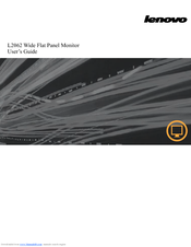 Lenovo L2062 Wide Flat Panel Monitor User Manual