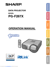 Sharp PGF267X - XGA DLP Projector Operation Manual