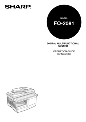 Sharp FO-2081 Operation Manual