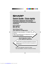 Sharp MD-MT90 Quick Manual