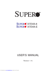 Supermicro X7DVA-E User Manual