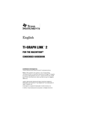 Texas Instruments TI-GRAPH LINK 2 Manual Book