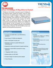 TRENDnet TE100-S55E Specifications