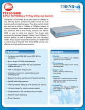 TRENDnet TE100-S88E Specifications