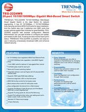 TRENDnet TEG-2224WS Specifications