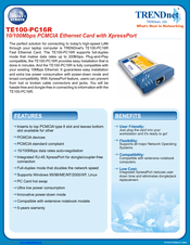 TRENDnet TE100-PC16R Specifications