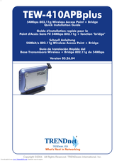 TRENDnet TEW-410APBplus Quick Installation Manual