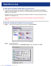 Trendnet TEW-PS1U Frequently Asked Questions Manual
