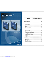 TRENDnet TS-I300 - NAS Server - ATA-133 User Manual