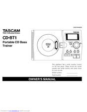 Tascam CD-BT1 mkII Owner's Manual