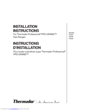 Thermador PRG364EDG Installation Instructions Manual