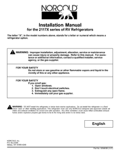 Norcold 2117IMBK Installation Manual