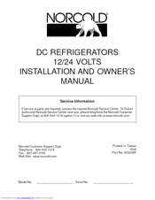 Norcold DC-0740 Installation And Owner's Manual