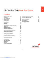 TomTom Go Series Quick Start Manual