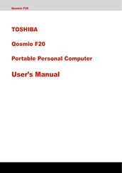 Toshiba QOSMIO F20 Series User Manual