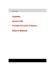 Toshiba Qosmio G20-102 User Manual