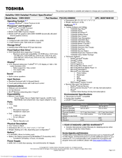 Toshiba C655-S5231 Specifications