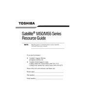Toshiba M55-S1391 Resource Manual