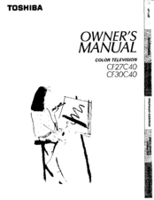 Toshiba CF27C40 Owner's Manual