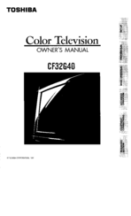 Toshiba CF32G40 Owner's Manual