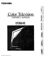 Toshiba CF36G40 Owner's Manual