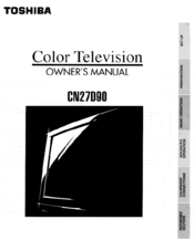Toshiba CN27D90 Owner's Manual