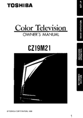 Toshiba CZ19M21 Owner's Manual