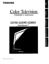 Toshiba ColorStream CZ27V51 Owner's Manual