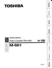 Toshiba M661 Owner's Manual