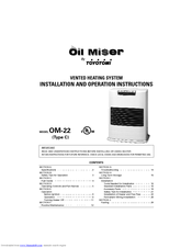 Toyotomi OM-22 Type C Installation And Operation Instructions Manual
