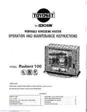 Toyoset Radiant 100 User Manual