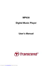 Transcend MP630 User Manual