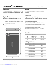 Transcend TS250GSJ25M-R Specifications