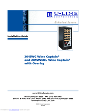 U-Line 2015WCOL Wine Captain Installation Manual