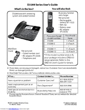 Uniden D3288-11 User Manual