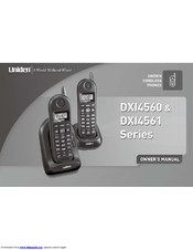 Uniden DXI4560 Series Owner's Manual