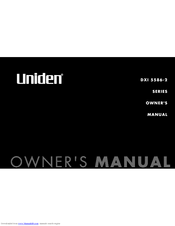 Uniden DXI5586-2 - DXI Cordless Phone Owner's Manual