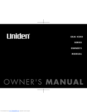 Uniden EXAI4248 Series Owner's Manual