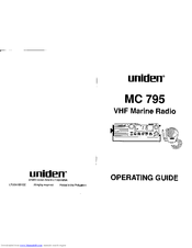 Uniden MC 795 Operating Manual