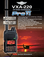 Vertex Standard VXA-220 Pro VI Specifications