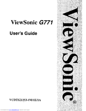 Viewsonic G771 User Manual